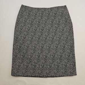 MaxMara Tweed Black and White Women's pencil  Skirt Size 14